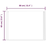 Εικόνα της Καθρέφτης Μπάνιου με LED 80x60 εκ. Hobbo