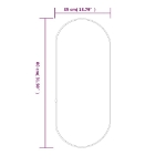 Εικόνα της Καθρέφτης Τοίχου Οβάλ Ασημί 80 x 35 εκ. Hobbo