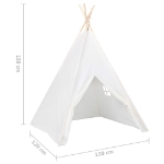 Εικόνα της Σκηνή Teepee Παιδική Λευκή 120x120x150 εκ. Peach Skin με Σάκο Hobbo