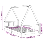 Εικόνα της Πλαίσιο Παιδικού Κρεβατιού 90 x 200 εκ. από Μασίφ Ξύλο Πεύκου Hobbo