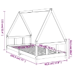 Εικόνα της Πλαίσιο Παιδικού Κρεβατιού 90 x 190 εκ. από Μασίφ Ξύλο Πεύκου Hobbo