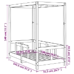 Εικόνα της Πλαίσιο Παιδικού Κρεβατιού 70 x 140 εκ. από Μασίφ Ξύλο Πεύκου Hobbo