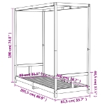 Εικόνα της Πλαίσιο Παιδικού Κρεβατιού 80 x 200 εκ. από Μασίφ Ξύλο Πεύκου Hobbo