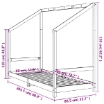 Εικόνα της Πλαίσιο Παιδικού Κρεβατιού 80 x 200 εκ. από Μασίφ Ξύλο Πεύκου Hobbo
