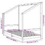 Εικόνα της Πλαίσιο Παιδικού Κρεβατιού Λευκό 90 x 200 εκ. Μασίφ Ξύλο Πεύκου Hobbo