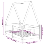 Εικόνα της Πλαίσιο Παιδικού Κρεβατιού 70 x 140 εκ. από Μασίφ Ξύλο Πεύκου Hobbo