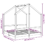 Εικόνα της Πλαίσιο Παιδικού Κρεβατιού 2x(70x140)εκ. Μασίφ Ξύλο Πεύκου Hobbo