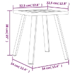 Εικόνα της Τραπέζι Κήπου Ανθρακί 34 x 34 x 38 εκ. Ατσάλινο Hobbo