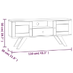 Εικόνα της Έπιπλο Τηλεόρασης 110 x 30 x 50 εκ. από Μασίφ Ξύλο Teak Hobbo