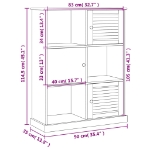 Εικόνα της Βιβλιοθήκη VIGO Λευκή 90 x 35 x 114,5 εκ. από Μασίφ Ξύλο Πεύκου Hobbo