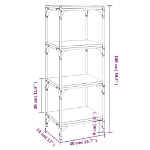 Εικόνα της Βιβλιοθήκη Γκρι Sonoma 40 x 33 x 100 εκ. Επεξ. Ξύλο & Ατσάλι Hobbo