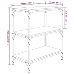 Εικόνα της Βιβλιοθήκη Γκρι Sonoma 60 x 33 x 70,5 εκ. Επεξ. Ξύλο & Ατσάλι Hobbo