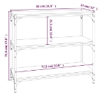 Εικόνα της Βιβλιοθήκη Γκρι Sonoma 80 x 33 x 70,5 εκ. Επεξ. Ξύλο & Ατσάλι Hobbo