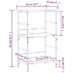 Εικόνα της Βιβλιοθήκη Μαύρη 50 x 33 x 82 εκ. από Επεξεργασμένο Ξύλο Hobbo