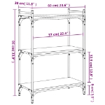 Εικόνα της Βιβλιοθήκη 3 Επιπέδων Sonoma Δρυς 60x30x86 εκ. Επεξεργ. Ξύλο Hobbo