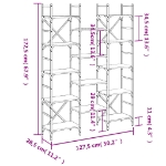 Εικόνα της Βιβλιοθήκη Καφέ Δρυς 127,5x28,5x172,5 εκ. Επεξεργασμένο Ξύλο Hobbo