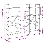 Εικόνα της Βιβλιοθήκη Sonoma Δρυς 160x28,5x136,5 εκ. Επεξεργασμένο Ξύλο Hobbo