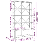 Εικόνα της Βιβλιοθήκη Sonoma Δρυς 100x26x180 εκ. Επεξεργ. Ξύλο & Μέταλλο Hobbo