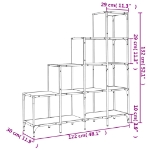 Εικόνα της Βιβλιοθήκη Γκρι Sonoma 122x30x132 εκ. Επεξεργ. Ξύλο & Μέταλλο Hobbo