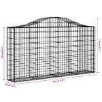 Εικόνα της Συρματοκιβώτιο Τοξωτό 200x30x100/120εκ. από Γαλβανισμένο Χάλυβα Hobbo