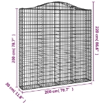 Εικόνα της Συρματοκιβώτιο Τοξωτό 200x30x200/220εκ. από Γαλβανισμένο Χάλυβα Hobbo