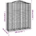 Εικόνα της Συρματοκιβώτιο Τοξωτό 200x50x220/240εκ. από Γαλβανισμένο Χάλυβα Hobbo