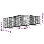 Εικόνα της Συρματοκιβώτιο Τοξωτό 400x30x80/100 εκ. από Γαλβανισμένο Χάλυβα Hobbo