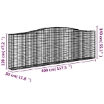 Εικόνα της Συρματοκιβώτιο Τοξωτό 400x30x120/140εκ. από Γαλβανισμένο Χάλυβα Hobbo