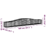 Εικόνα της Συρματοκιβώτιο Τοξωτό 400x50x40/60εκ. από Γαλβανισμένο Χάλυβα Hobbo