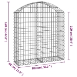 Εικόνα της Συρματοκιβώτιο Τοξωτό 100x30x100/120εκ. από Γαλβανισμένο Χάλυβα Hobbo