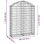 Εικόνα της Συρματοκιβώτιο Τοξωτό 100x30x120/140εκ. από Γαλβανισμένο Χάλυβα Hobbo