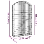 Εικόνα της Συρματοκιβώτιο Τοξωτό 100x30x160/180εκ. από Γαλβανισμένο Χάλυβα Hobbo