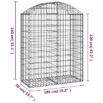 Εικόνα της Συρματοκιβώτιο Τοξωτό 100x50x120/140εκ. από Γαλβανισμένο Χάλυβα Hobbo