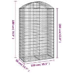 Εικόνα της Συρματοκιβώτιο Τοξωτό 100x50x160/180εκ. από Γαλβανισμένο Χάλυβα Hobbo