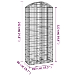 Εικόνα της Συρματοκιβώτιο Τοξωτό 100x50x220/240εκ. από Γαλβανισμένο Χάλυβα Hobbo