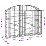 Εικόνα της Συρματοκιβώτιο Τοξωτό 150x30x100/120εκ. από Γαλβανισμένο Χάλυβα Hobbo