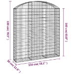 Εικόνα της Συρματοκιβώτιο Τοξωτό 150x30x160/180εκ. από Γαλβανισμένο Χάλυβα Hobbo