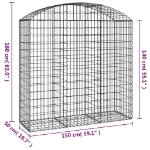 Εικόνα της Συρματοκιβώτιο Τοξωτό 150x50x140/160εκ. από Γαλβανισμένο Χάλυβα Hobbo