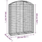 Εικόνα της Συρματοκιβώτιο Τοξωτό 150x50x180/200εκ. από Γαλβανισμένο Χάλυβα Hobbo