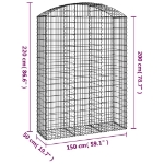 Εικόνα της Συρματοκιβώτιο Τοξωτό 150x50x200/220εκ. από Γαλβανισμένο Χάλυβα Hobbo