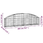 Εικόνα της Συρματοκιβώτιο Τοξωτό 200x30x40/60εκ. από Γαλβανισμένο Σίδερο Hobbo