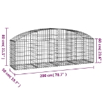 Εικόνα της Συρματοκιβώτιο Τοξωτό 200x50x60/80εκ. από Γαλβανισμένο Χάλυβα Hobbo