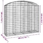 Εικόνα της Συρματοκιβώτιο Τοξωτό 200x50x160/180εκ. από Γαλβανισμένο Χάλυβα Hobbo