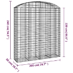 Εικόνα της Συρματοκιβώτιο Τοξωτό 200x50x220/240εκ. από Γαλβανισμένο Χάλυβα Hobbo