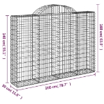 Εικόνα της Συρματοκιβώτιο Τοξωτό 200x30x140/160εκ. από Γαλβανισμένο Χάλυβα Hobbo