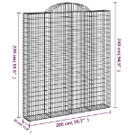 Εικόνα της Συρματοκιβώτιο Τοξωτό 200x30x220/240εκ. από Γαλβανισμένο Χάλυβα Hobbo