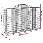 Εικόνα της Συρματοκιβώτιο Τοξωτό 200x50x120/140εκ. από Γαλβανισμένο Χάλυβα Hobbo