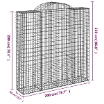 Εικόνα της Συρματοκιβώτιο Τοξωτό 200x50x200/220εκ. από Γαλβανισμένο Χάλυβα Hobbo