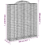 Εικόνα της Συρματοκιβώτιο Τοξωτό 200x50x220/240εκ. από Γαλβανισμένο Χάλυβα Hobbo