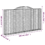 Εικόνα της Συρματοκιβώτιο Τοξωτό 300x30x160/180εκ. από Γαλβανισμένο Χάλυβα Hobbo